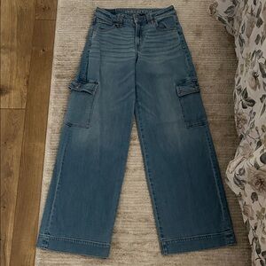 American Eagle Outfitters Blue Wide Leg Jeans
